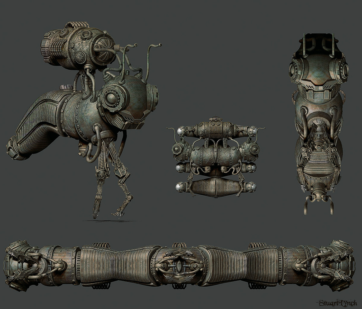 Zbrush，Graffiti，robot，sculpts，