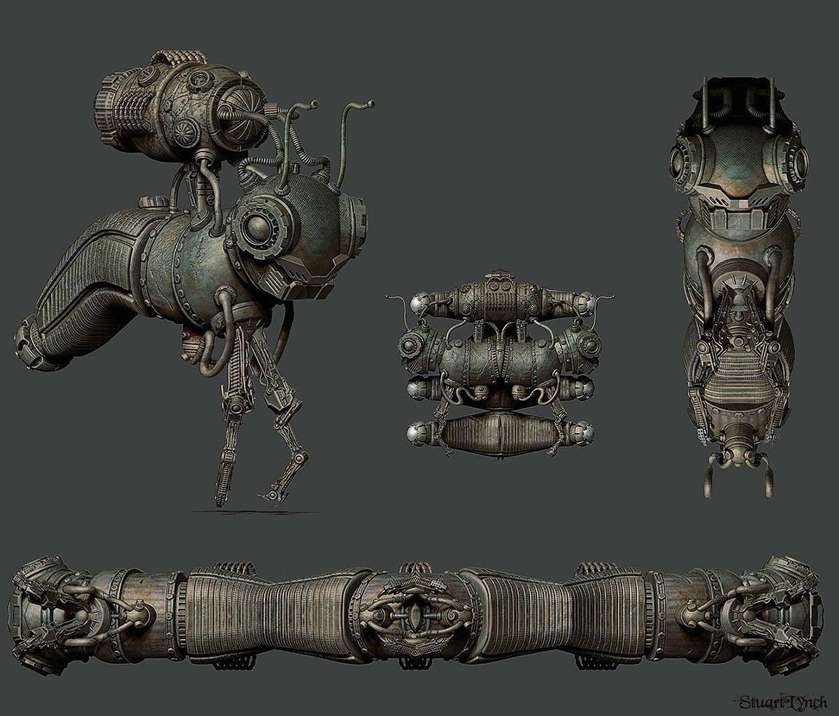 Zbrush，Graffiti，robot，sculpts，