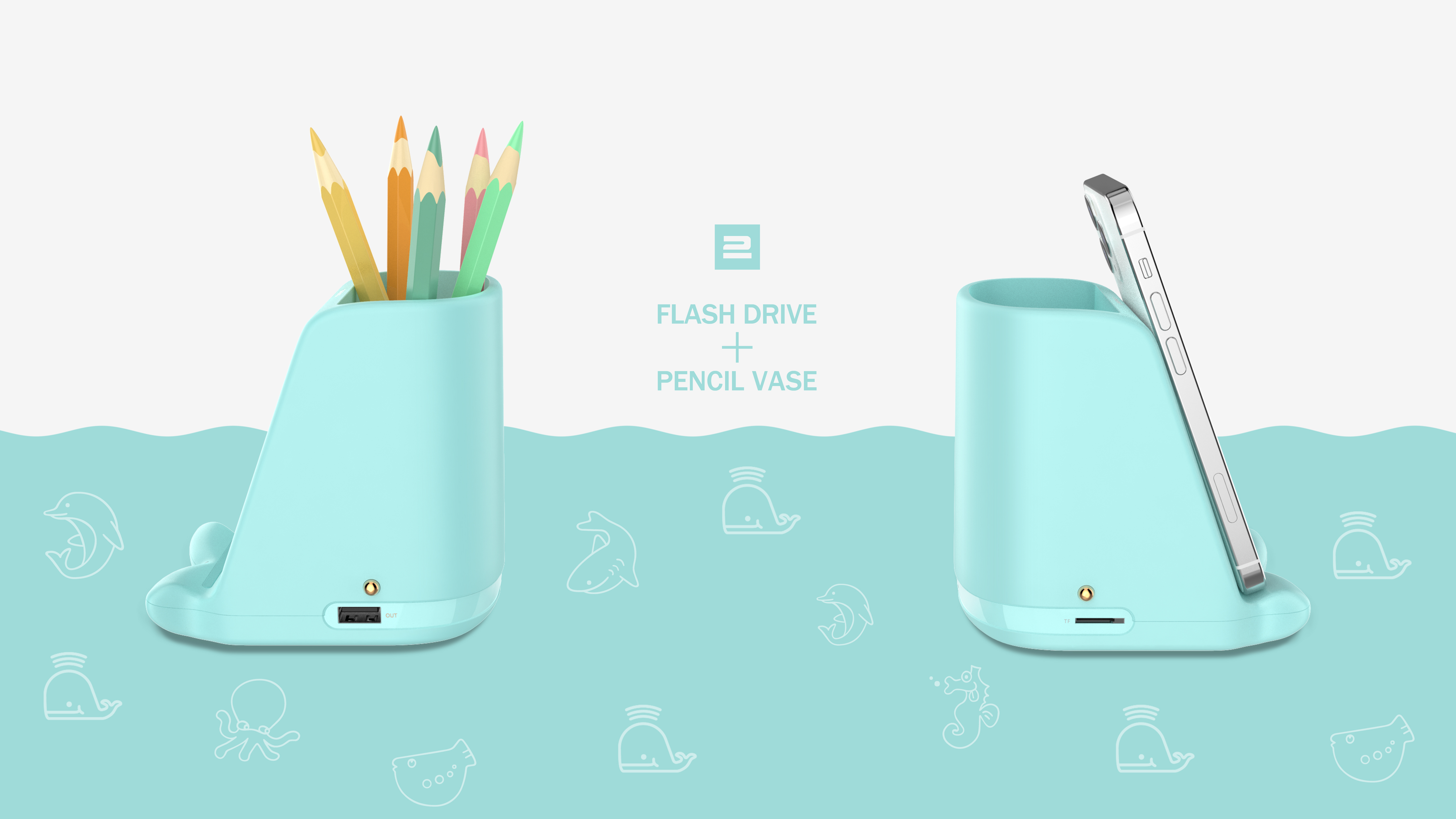 Mobile wireless charging，Multifunctional charger，