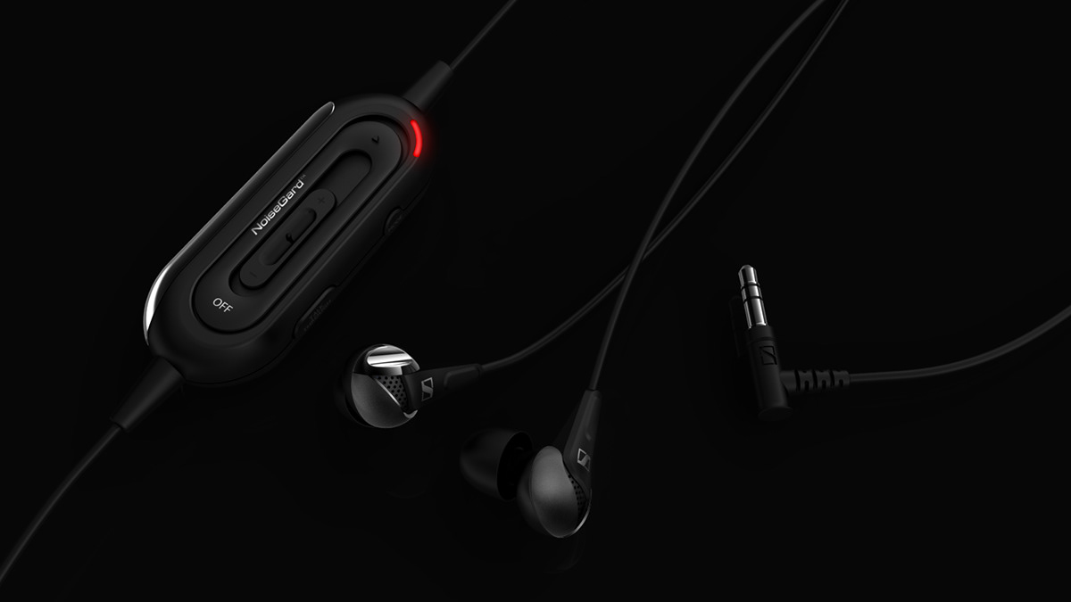 headset，industrial design，product design，Bright black，man-machine，