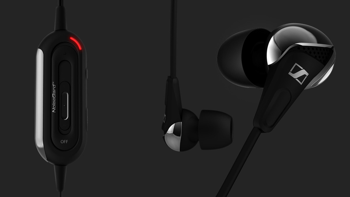 headset，industrial design，product design，Bright black，man-machine，