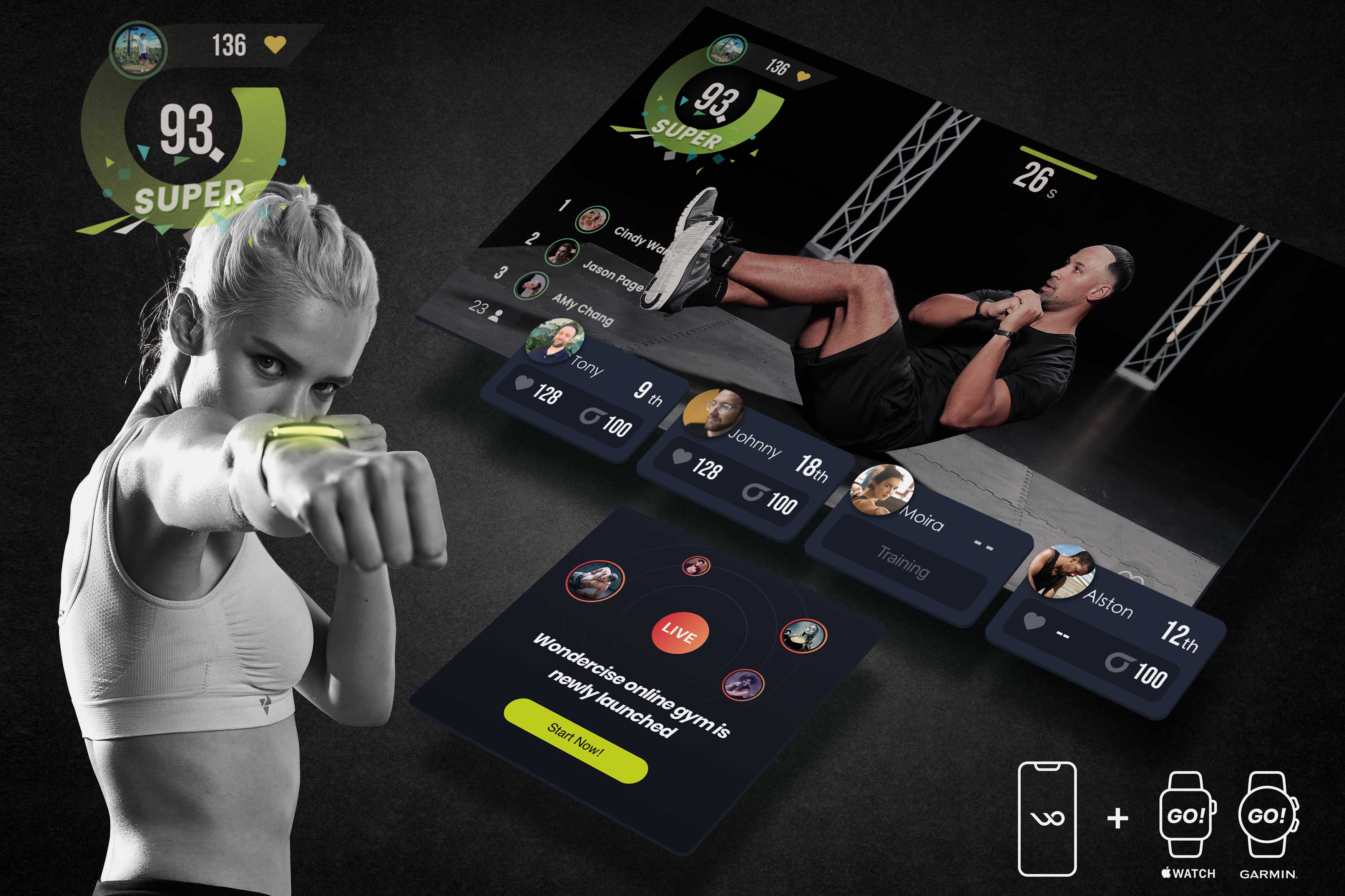 Wondercise，Home fitness system，Digital，2021 red dot design concept award，