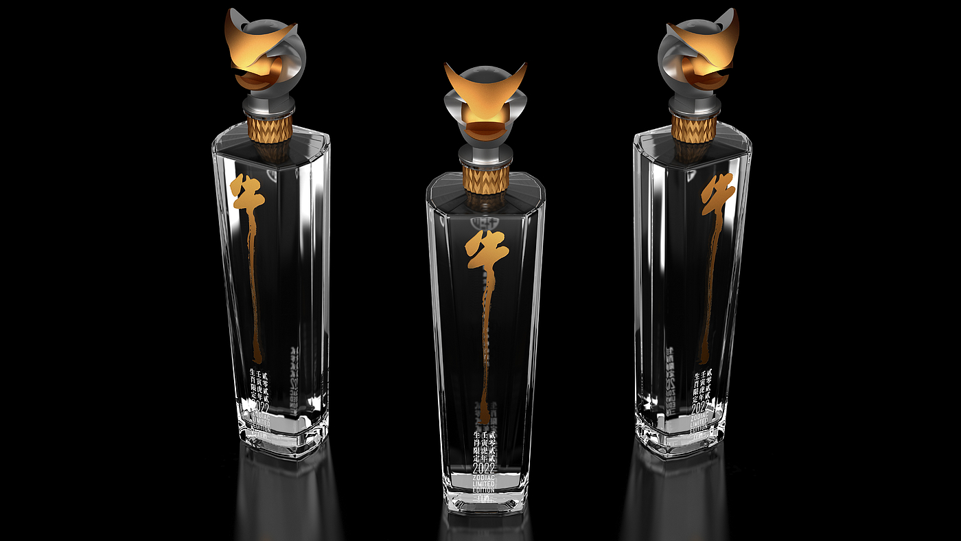 Niulanshan，Baijiu，Year of the tiger，Pan Hu，modelling，originality，Bottle device，