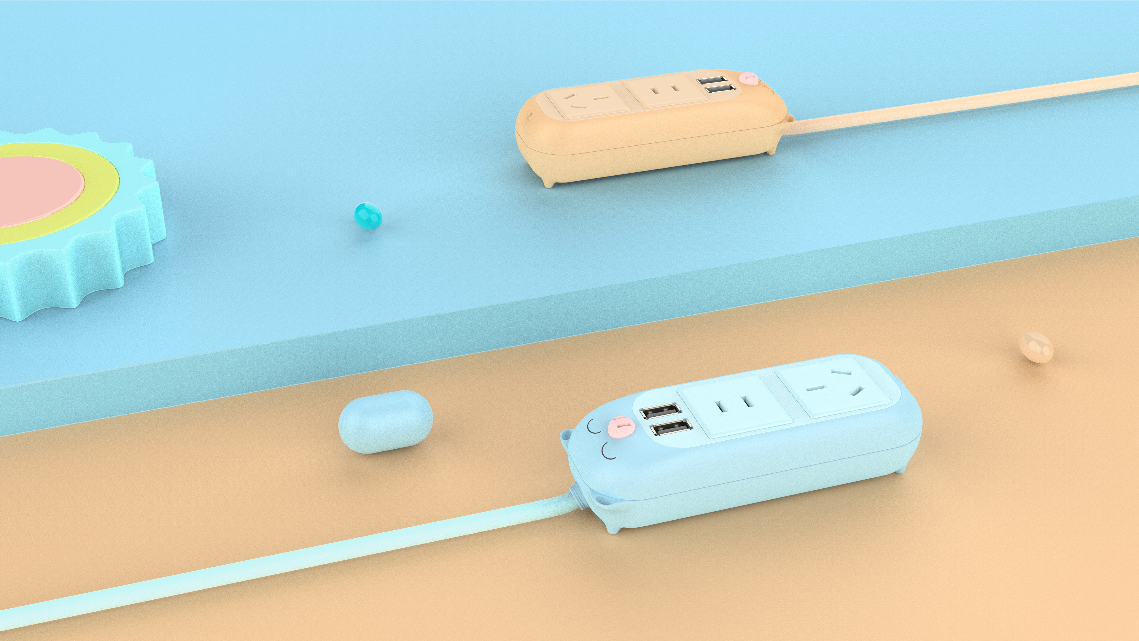 Row and insert，Children's socket，