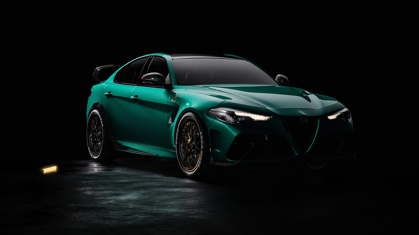 vehicle，industrial design，green，alfa romeo ，