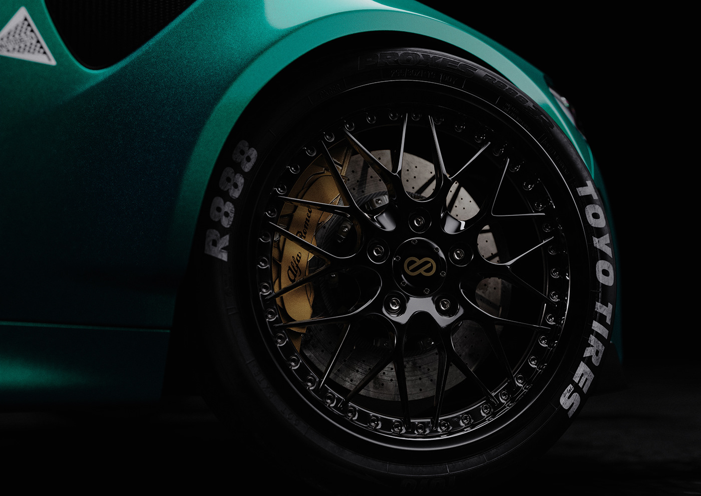 vehicle，industrial design，green，alfa romeo ，