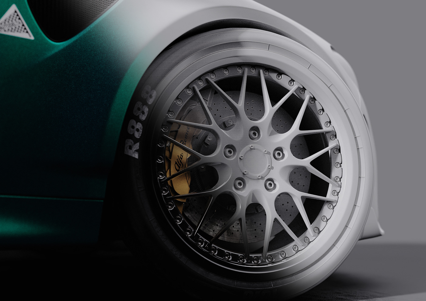 vehicle，industrial design，green，alfa romeo ，