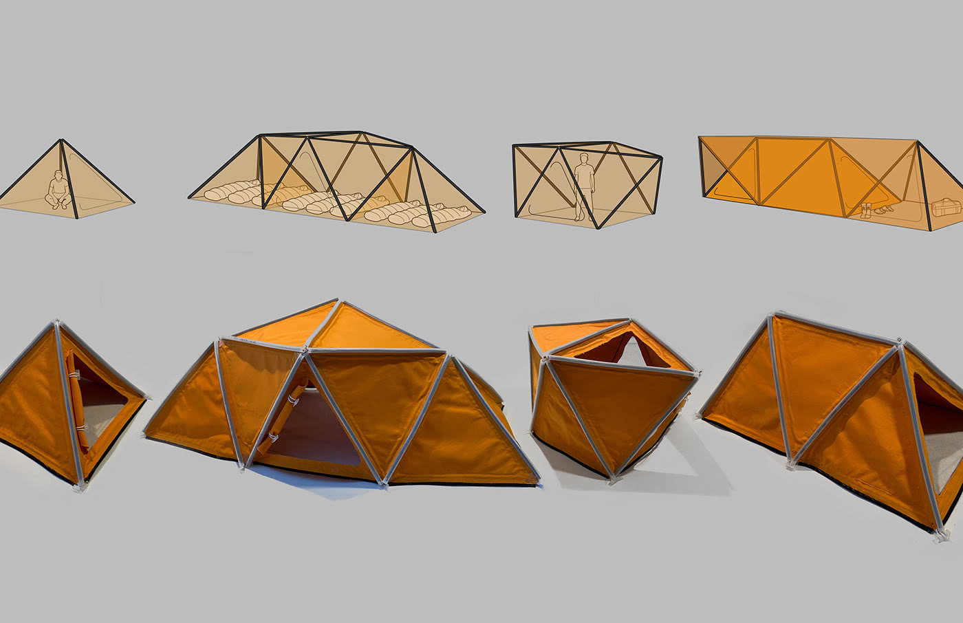 outdoors，Tent design，industrial design，