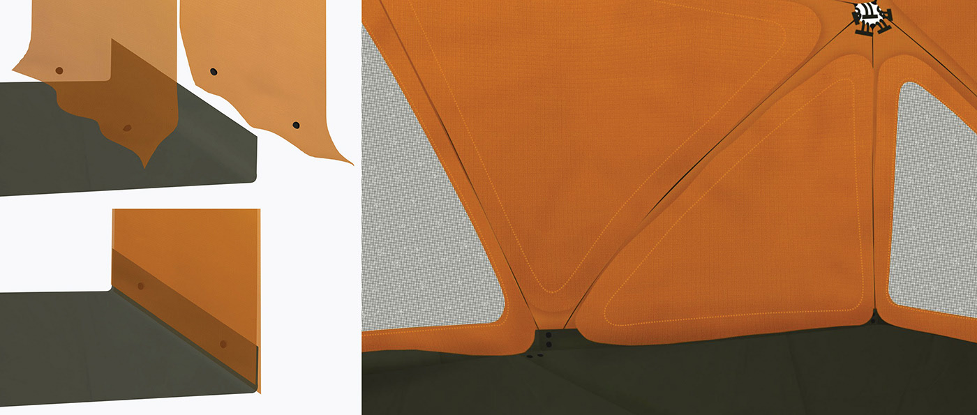 outdoors，Tent design，industrial design，