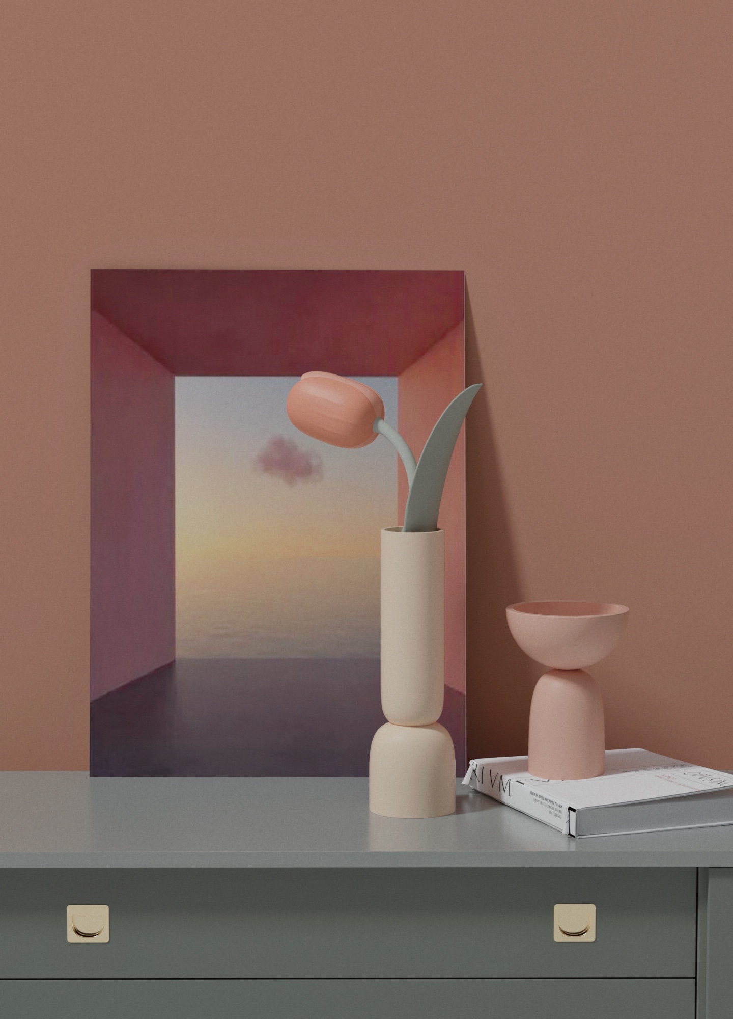 Projection lamp，tulips，cloud，rainbow，Kaleidoscope，