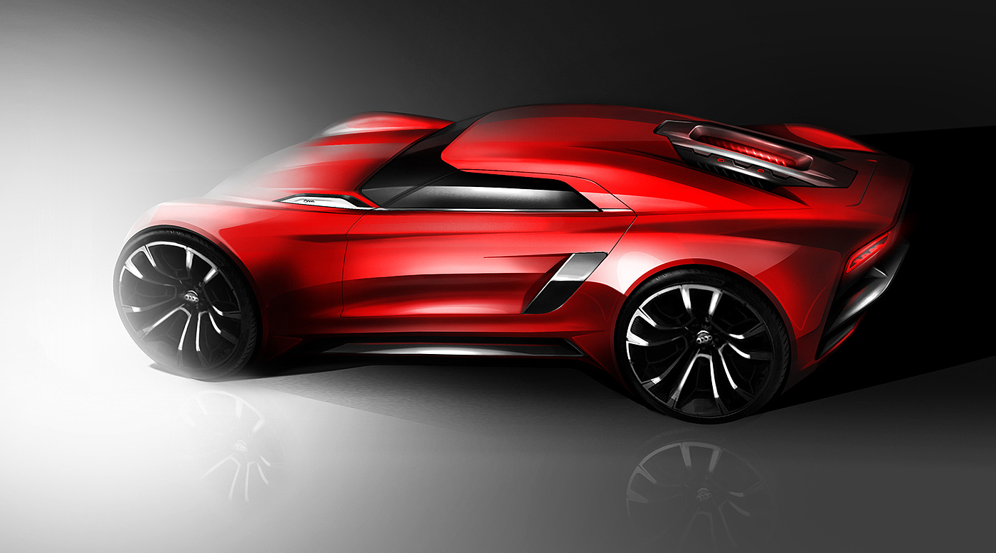 Automobile design，draft，Render，render，