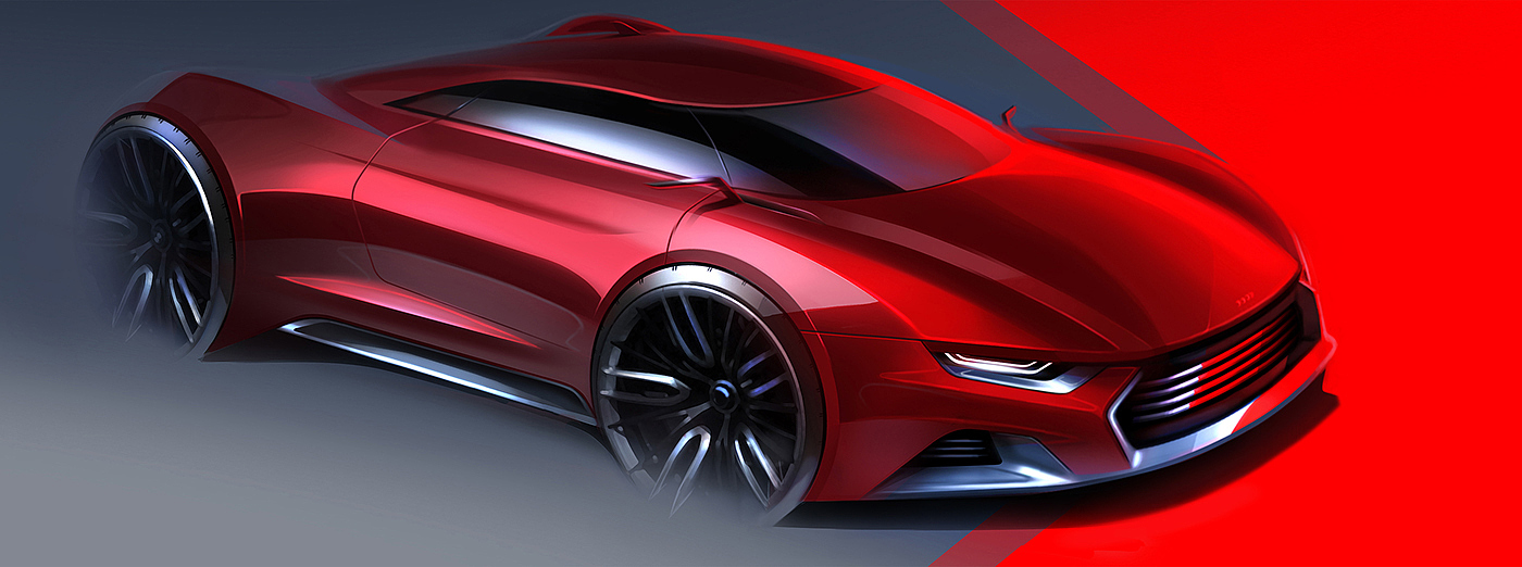 Automobile design，draft，Render，render，