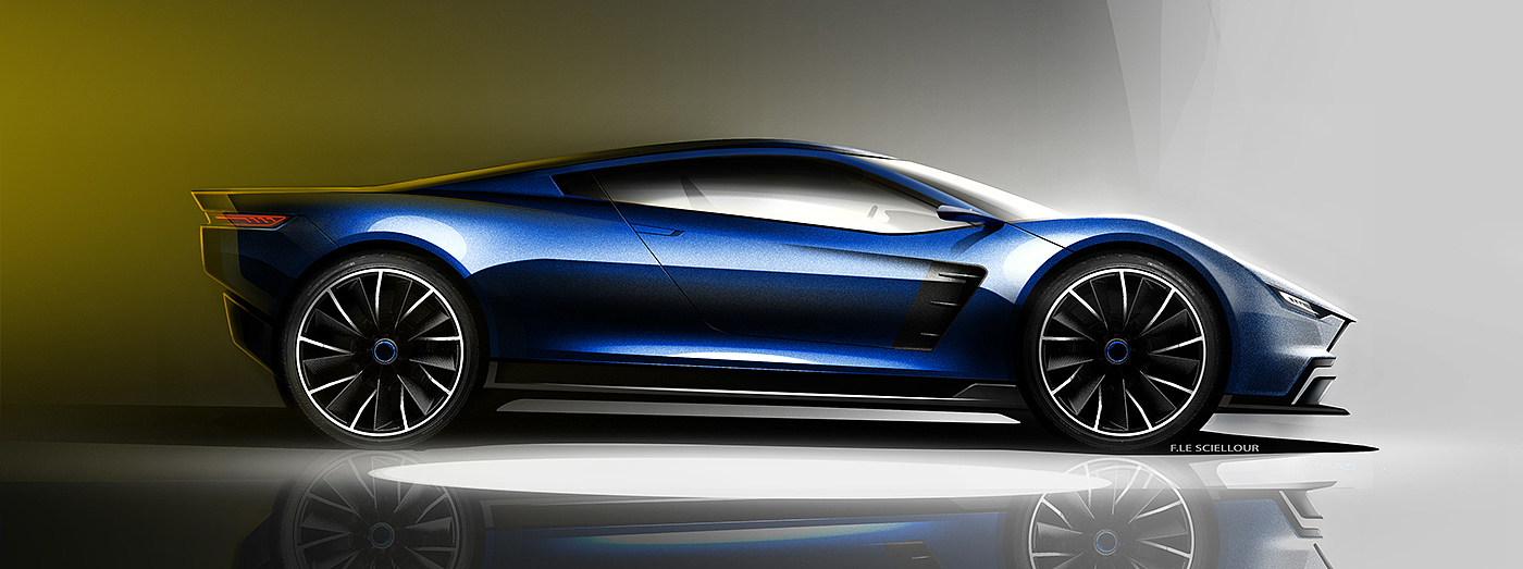 Automobile design，draft，Render，render，