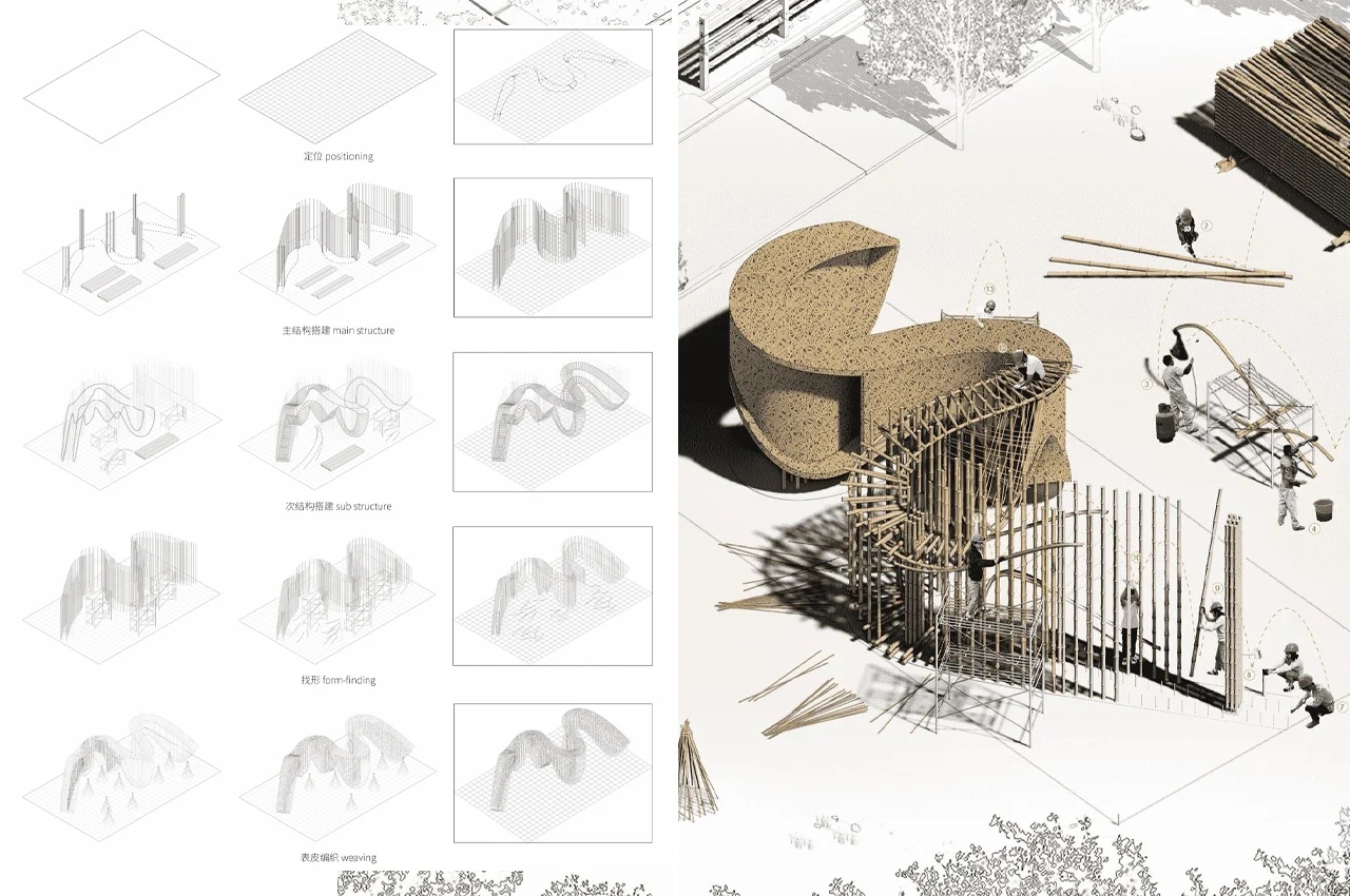 Interaction center，Scenery，Rural landscape，rural，Rural architecture，Bamboo Pavilion，LIN Architecture，Interactive design，