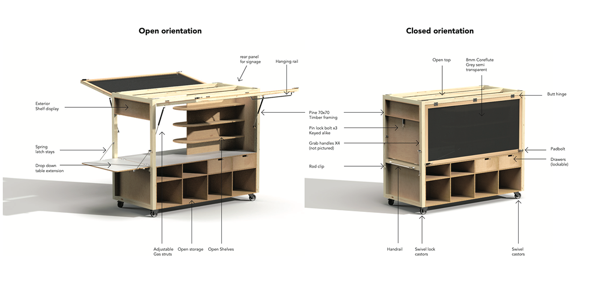 furniture design ，Shopping Cart，Portable，