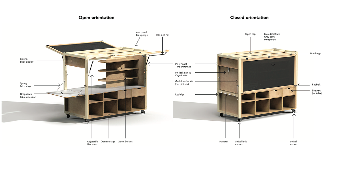 furniture design ，Shopping Cart，Portable，