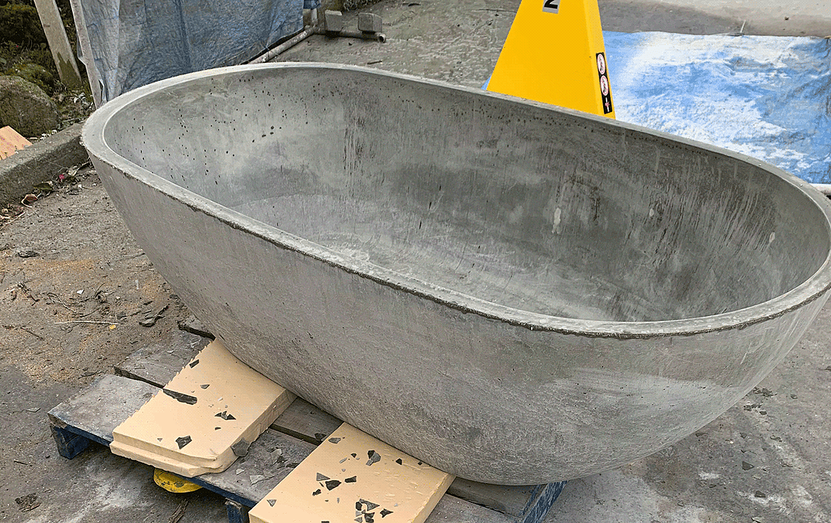 Barnaby Ward，Concrete bathtub，Concrete design，Repeatable manufacturing，glass fibre，Fusion 360，Detail design，