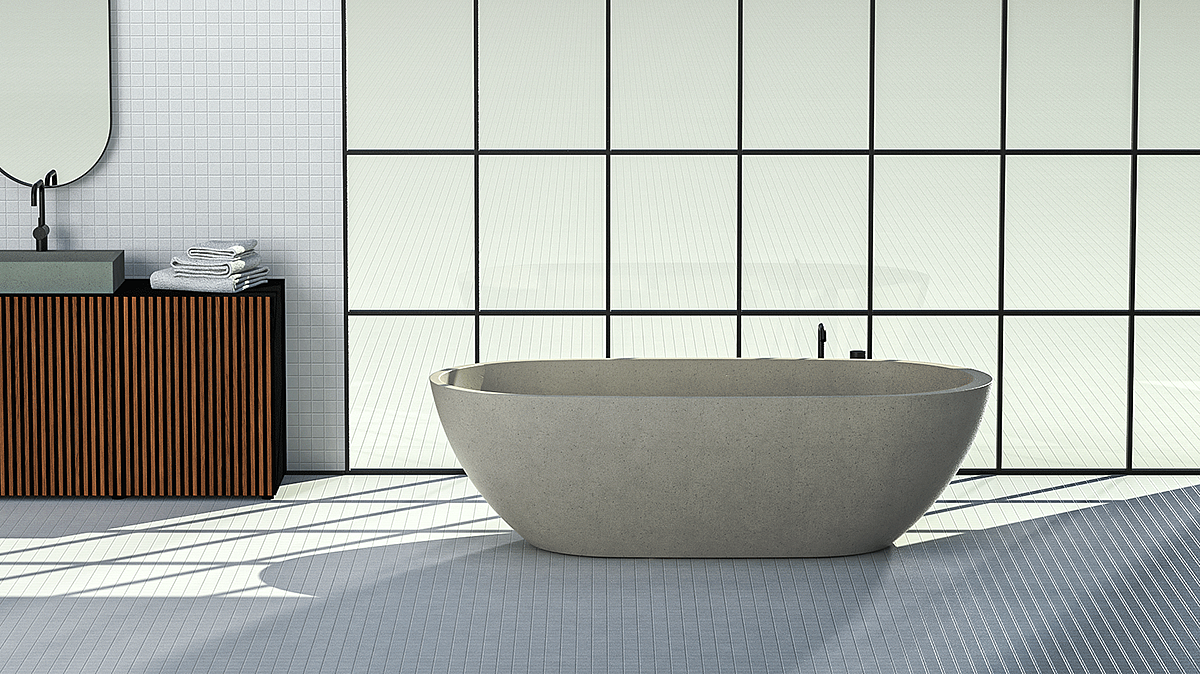 Barnaby Ward，Concrete bathtub，Concrete design，Repeatable manufacturing，glass fibre，Fusion 360，Detail design，