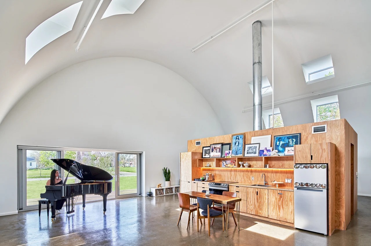 Modular design，Caterpillar，Modular housing，Quonset cottage，Convenient assembly，