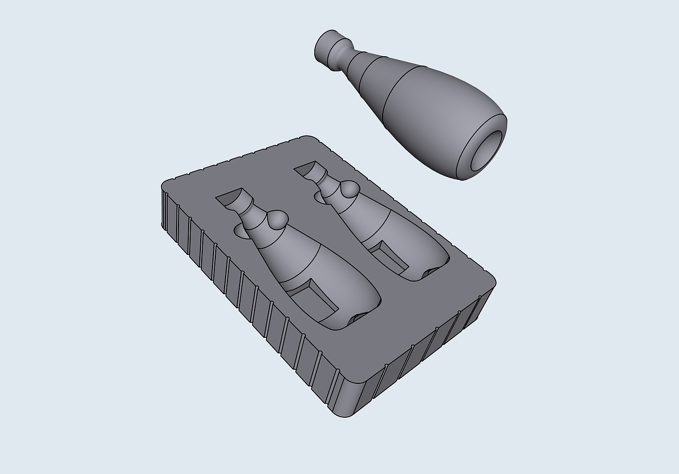 Industrial modeling mold design hardware accessories blister design，