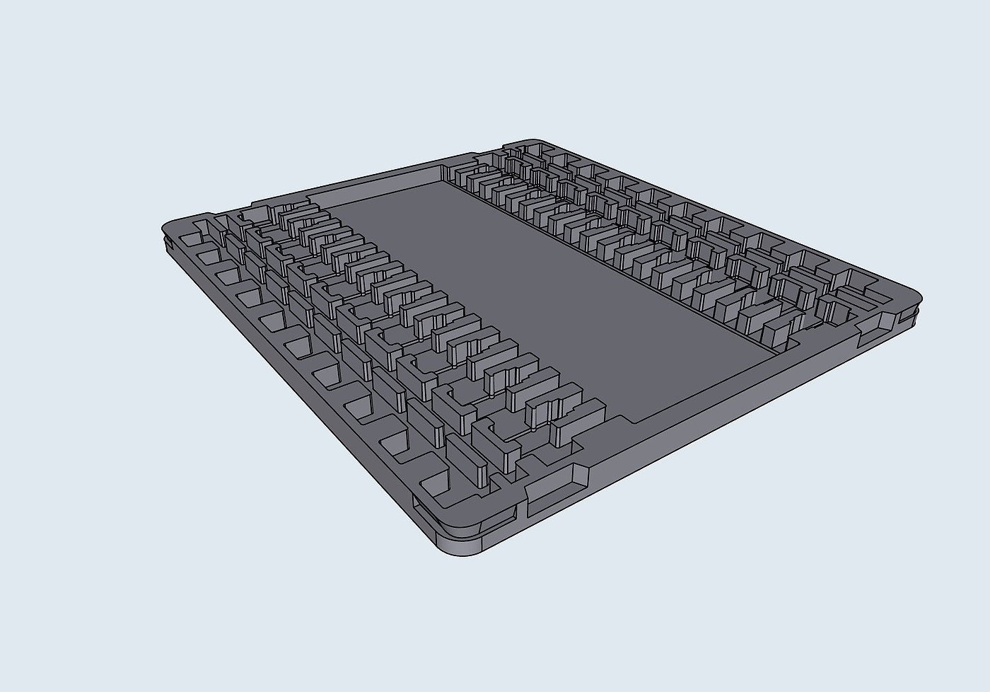 Industrial modeling mold design hardware accessories blister design，