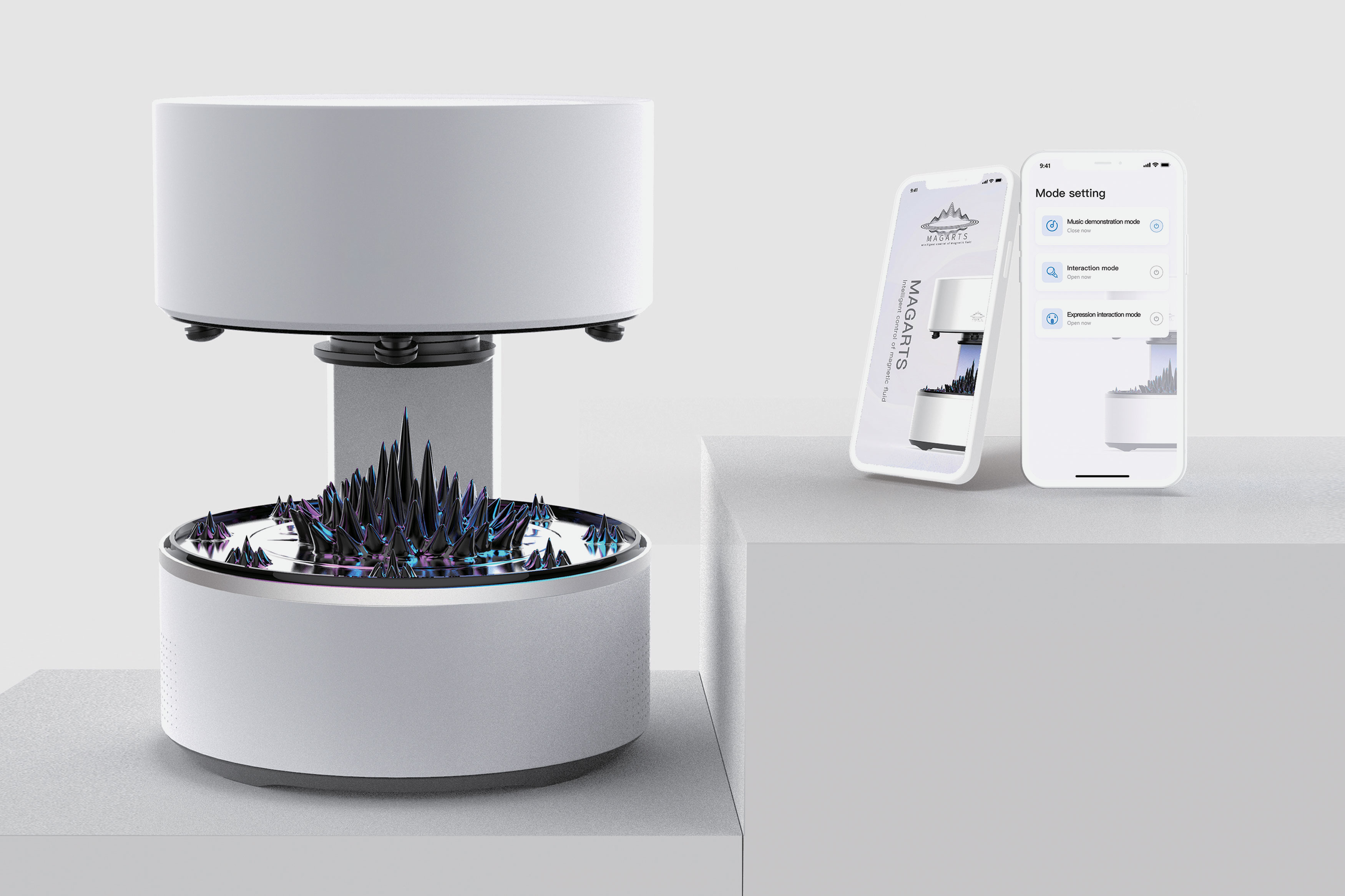 Magnetic fluid demonstration device，Magnetic Fluid，industrial design，2021 red dot design concept award，