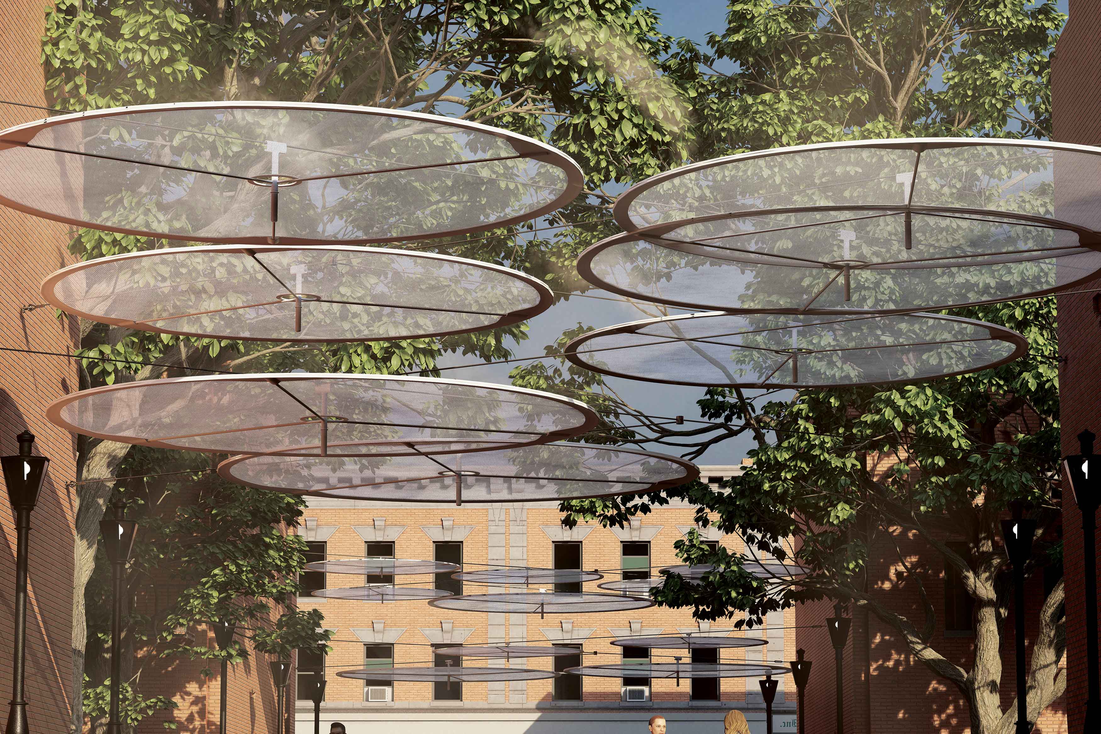 NUÉE - Urban Canopy，Urban canopy，Outdoor facilities，2021 red dot design concept award，