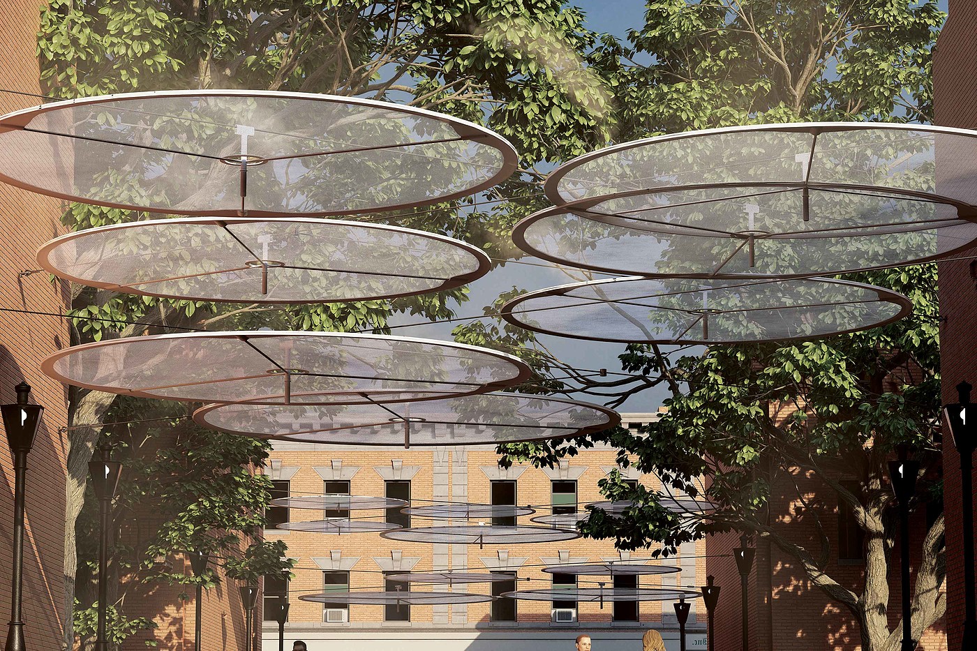 NUÉE - Urban Canopy，Urban canopy，Outdoor facilities，2021 red dot design concept award，