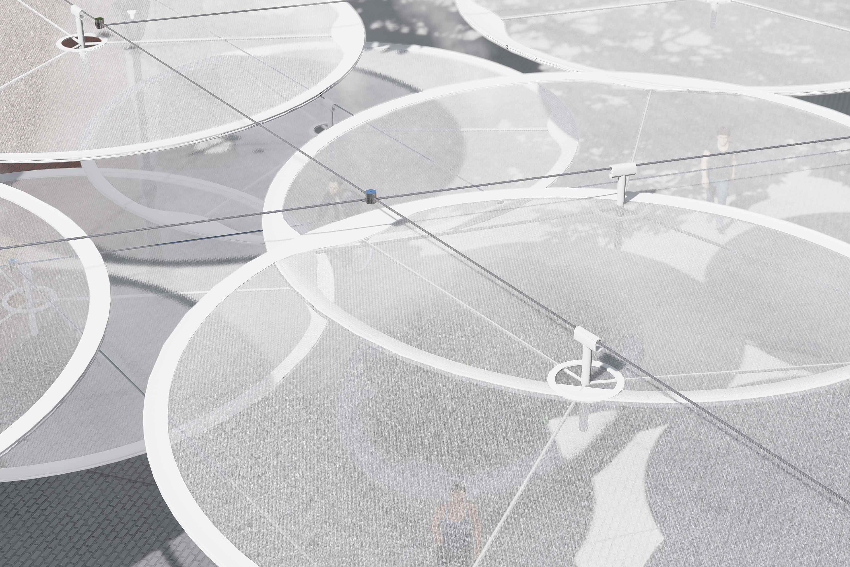 NUÉE - Urban Canopy，Urban canopy，Outdoor facilities，2021 red dot design concept award，