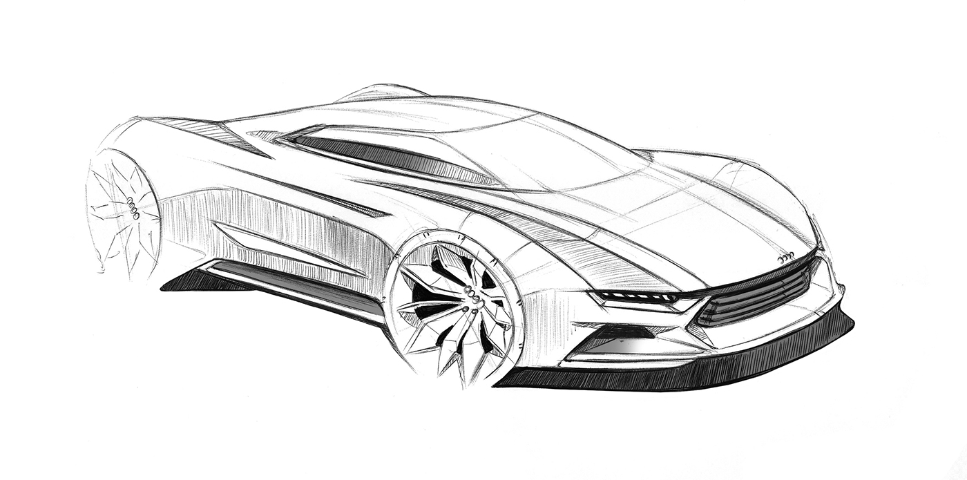 Hand drawn，draft，automobile，locomotive，