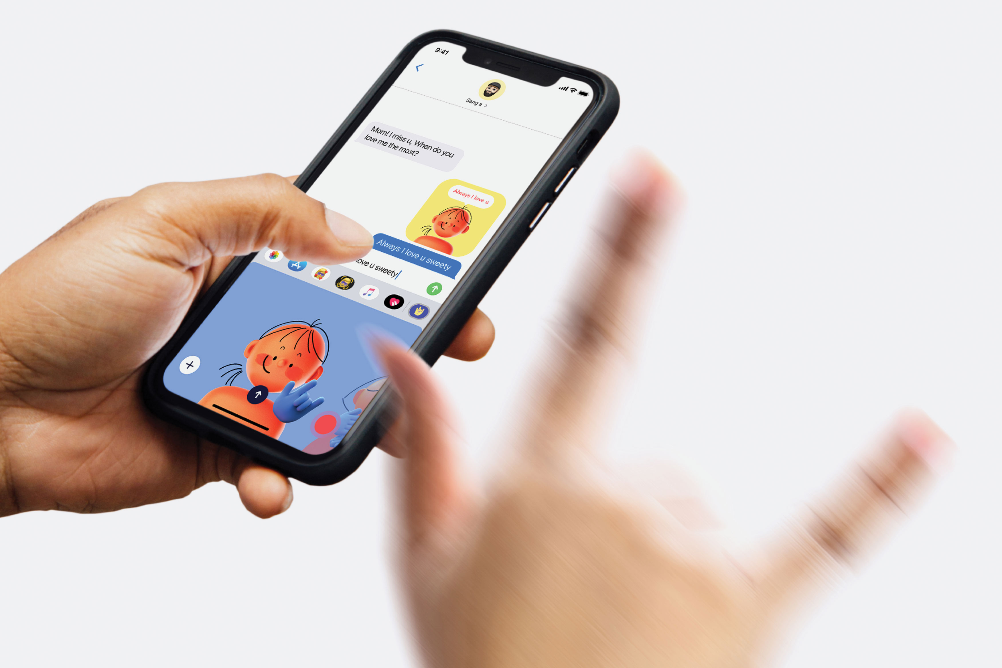 HAND，Emoticons designed for hearing impaired people，application program，2021 red dot design concept award，