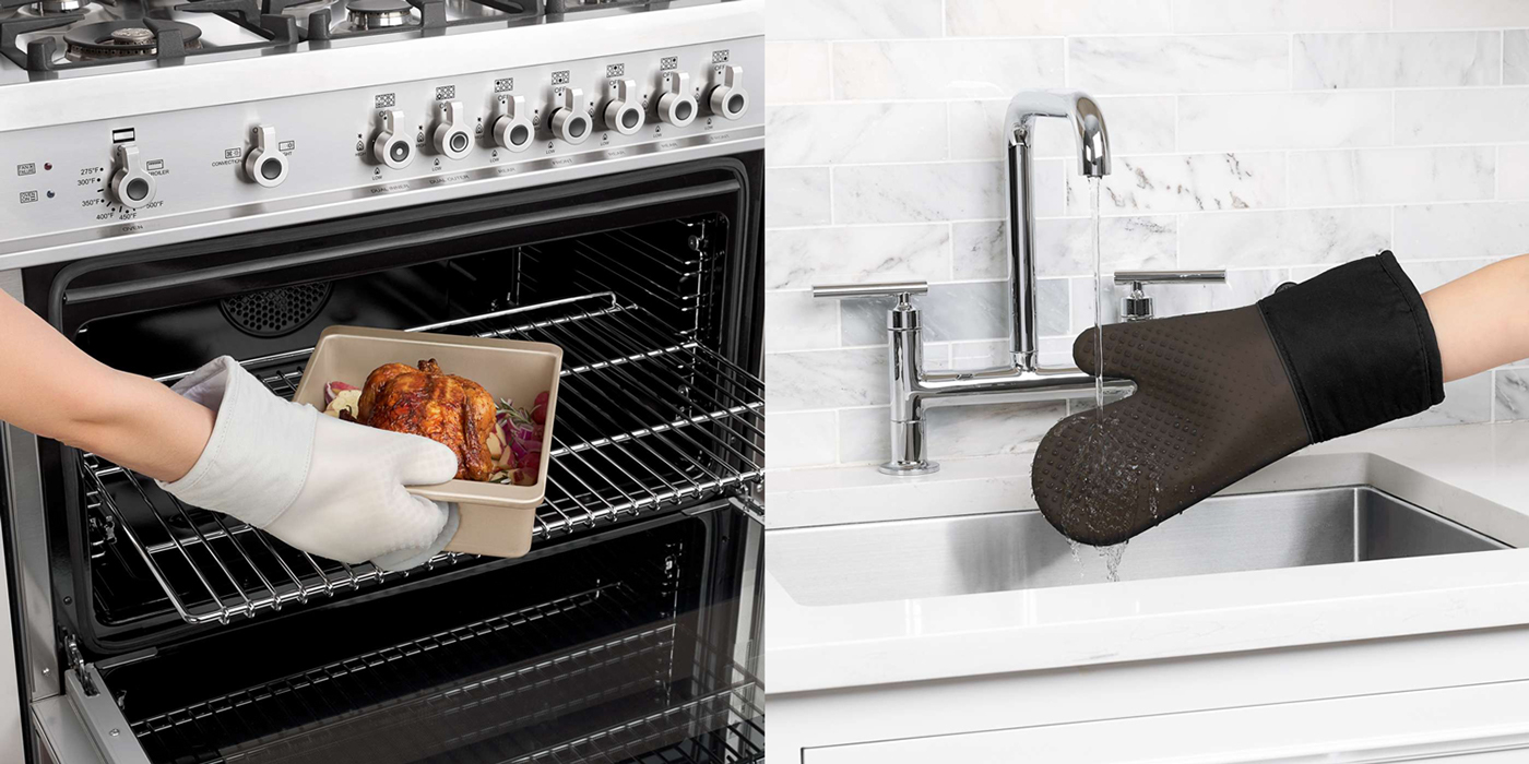 Microwave oven gloves，Heat resistant gloves，Kitchen supplies，textile，texture，