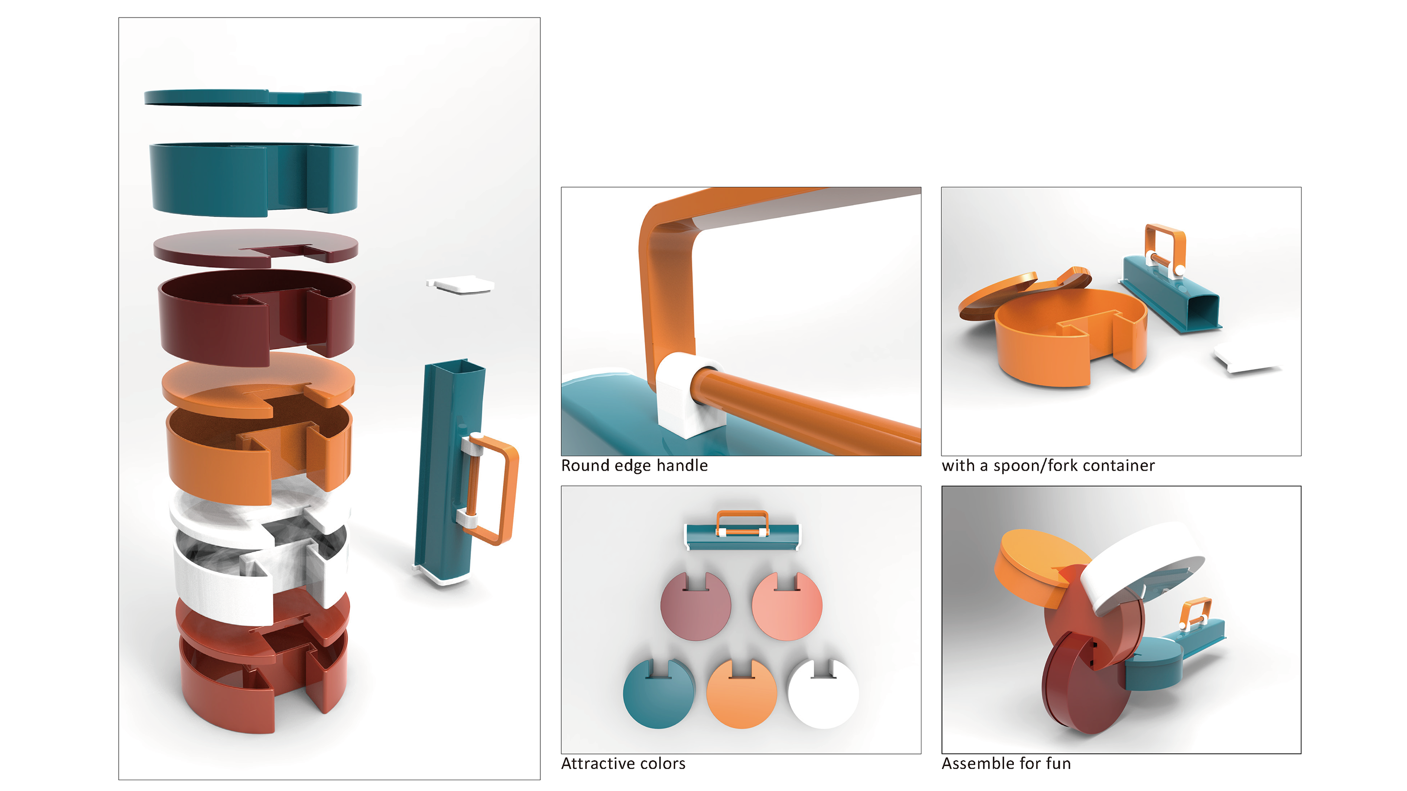 Lunch box，children，Mortise and tenon，