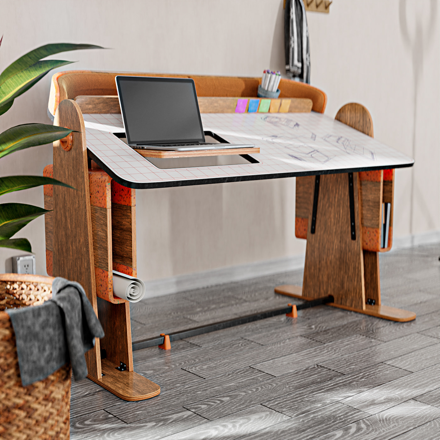 desk，Home desk，Whiteboard，