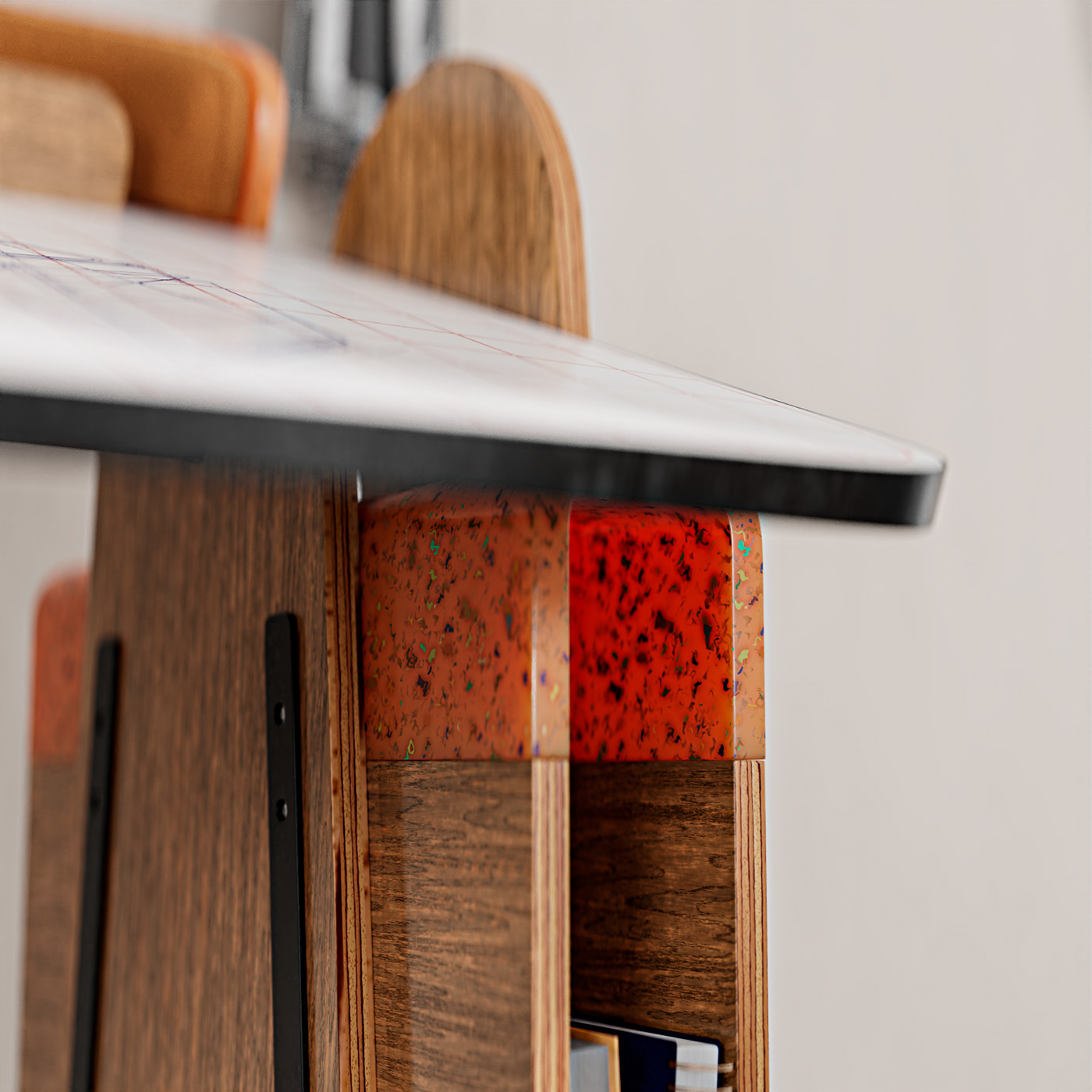 desk，Home desk，Whiteboard，