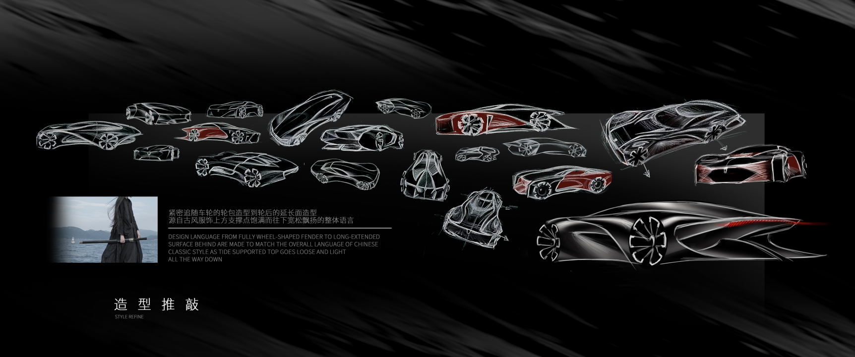 The 9th SAIC international challenge，Guangzhou Academy of Fine Arts，Roewe flying white concept car，