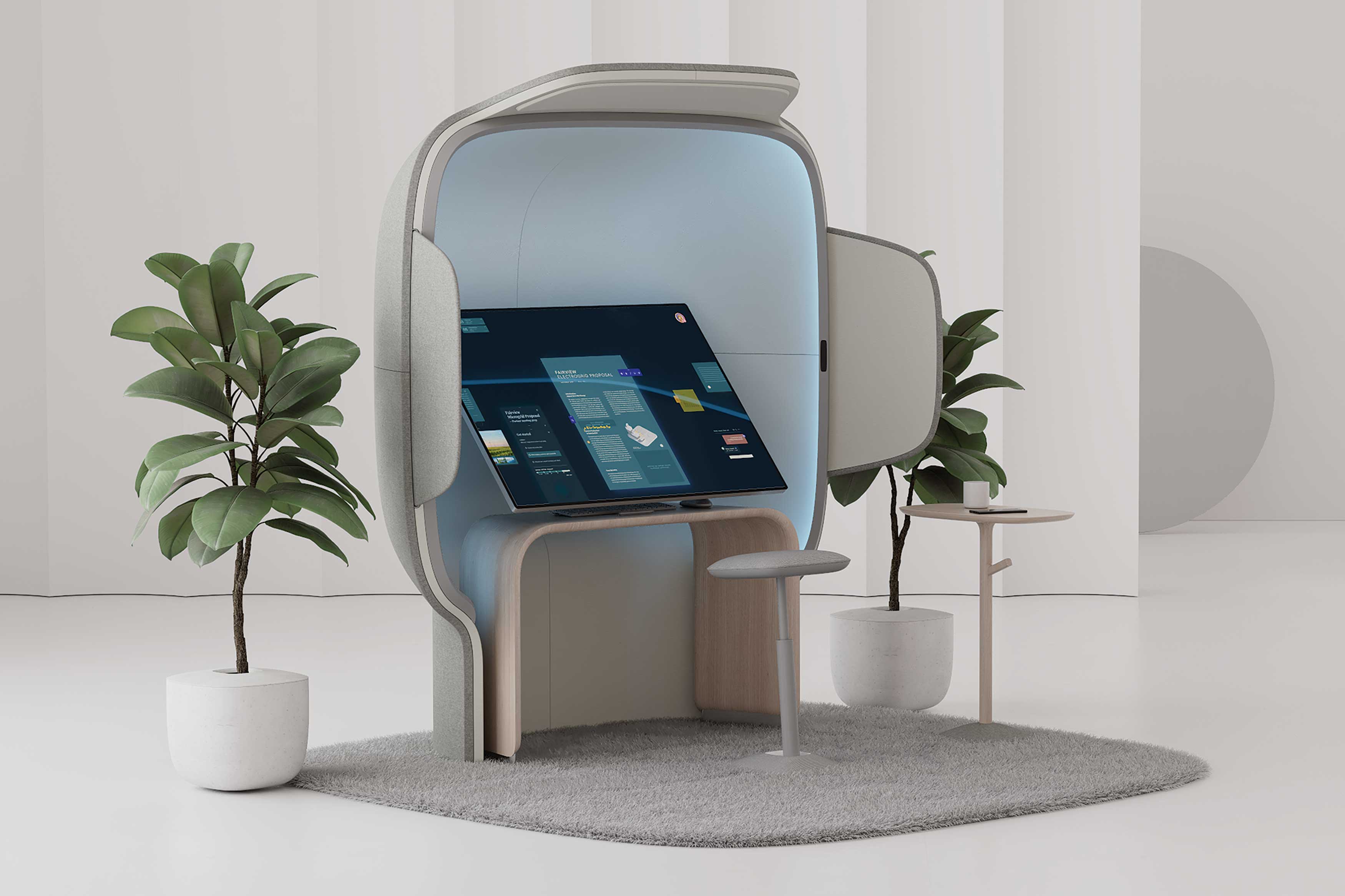 Flowspace Pod，Flow space pod，Temporary office space，2021 red dot design concept award，