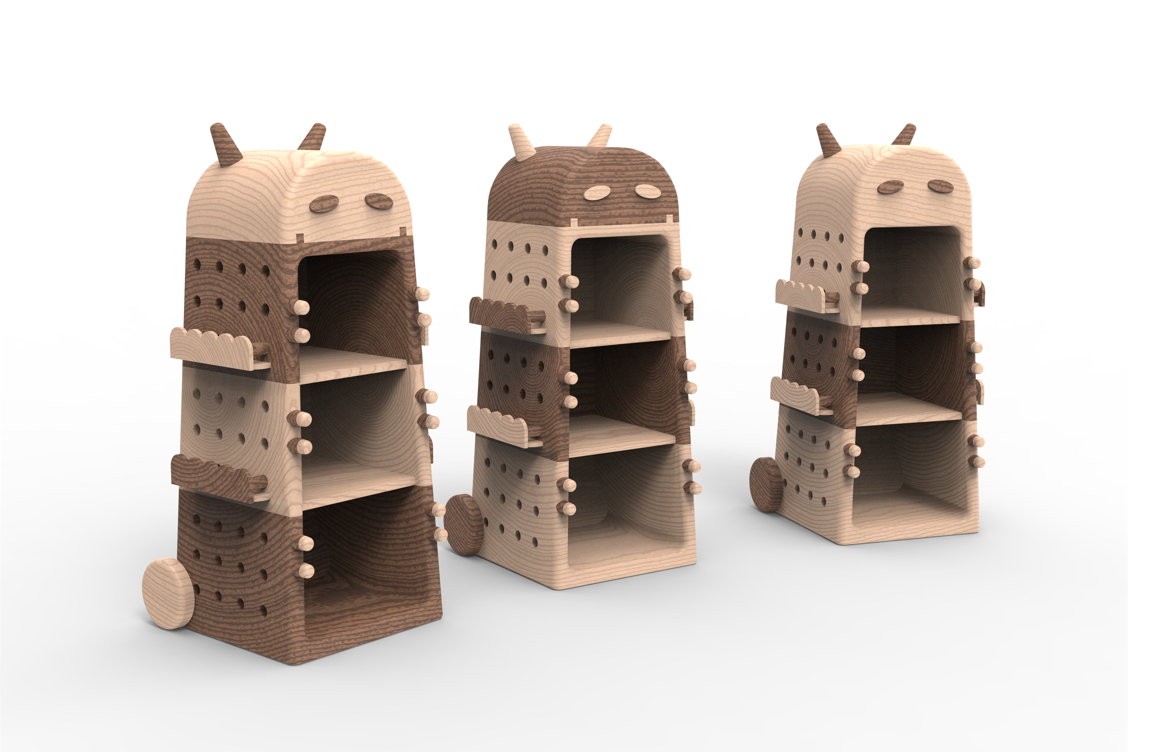 Children's storage cabinet，Children's bedside table，solid wood，