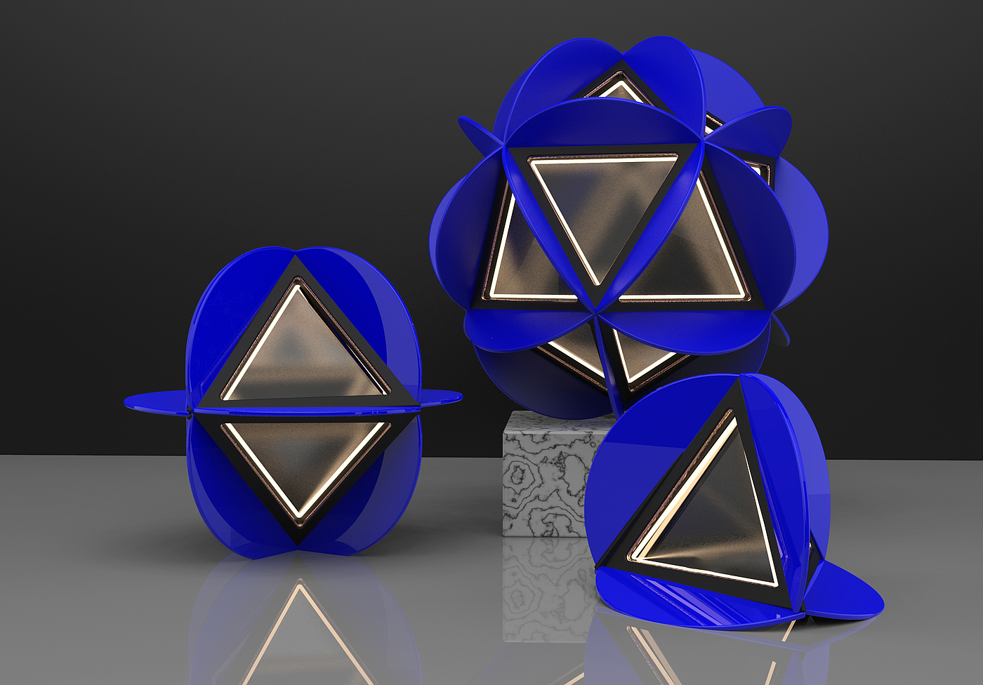 Klein Blue，modularization，polygon，Sense of science and technology，