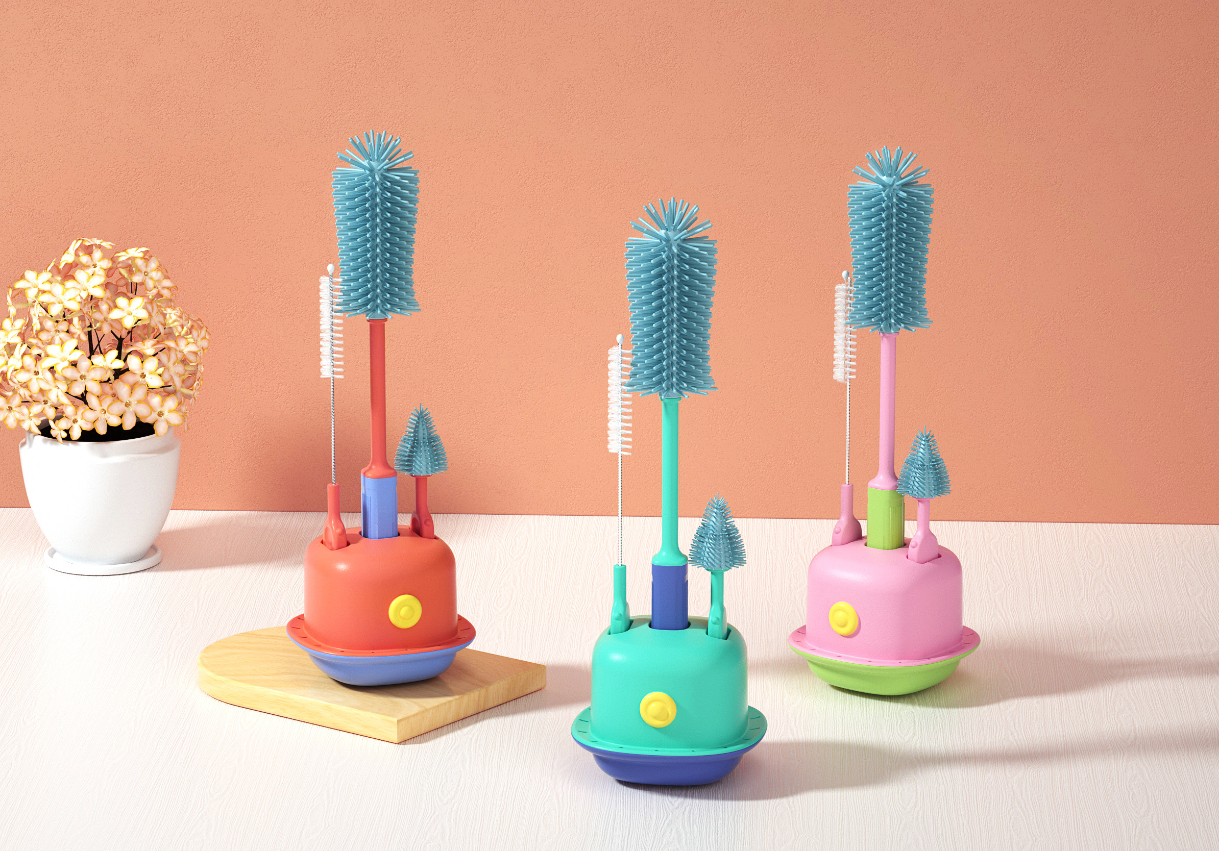 milk bottle brush，Drainage rack，children，Mother and baby，