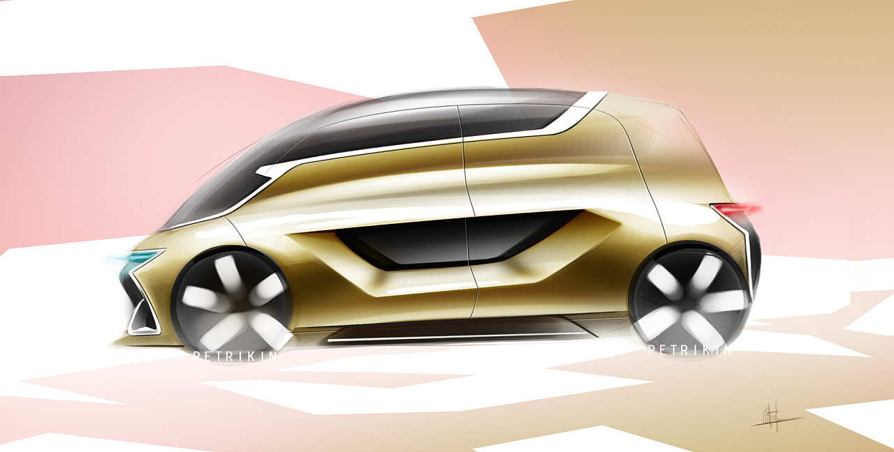 automobile，Hand drawn，Ubee ，concept，