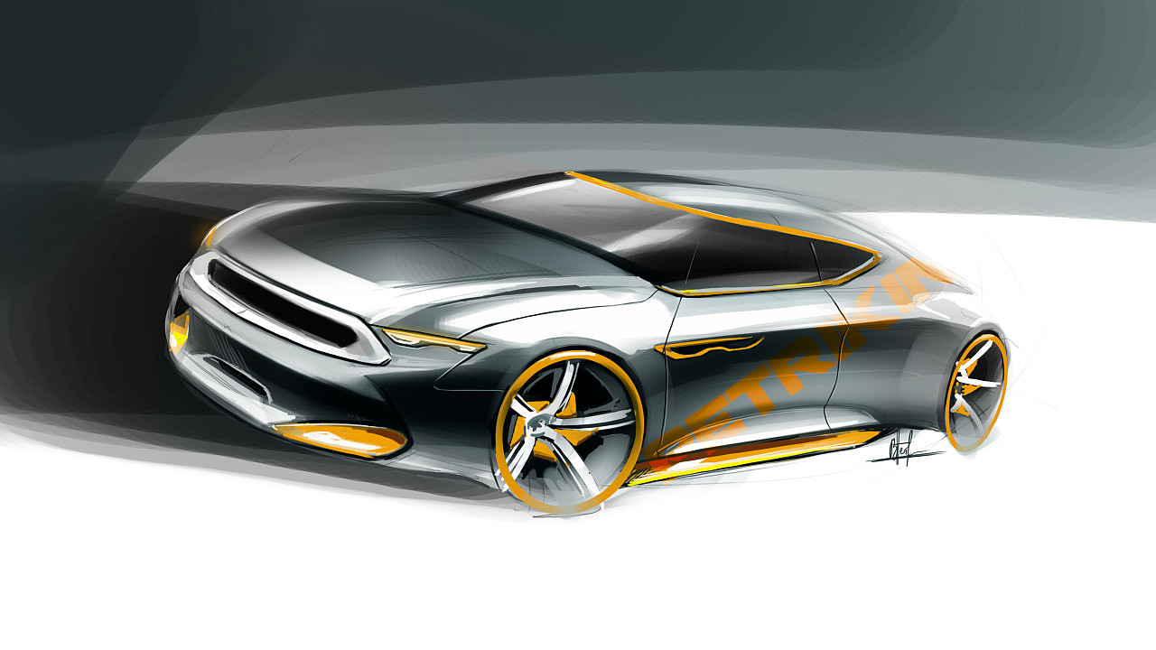 automobile，Hand drawn，Ubee ，concept，