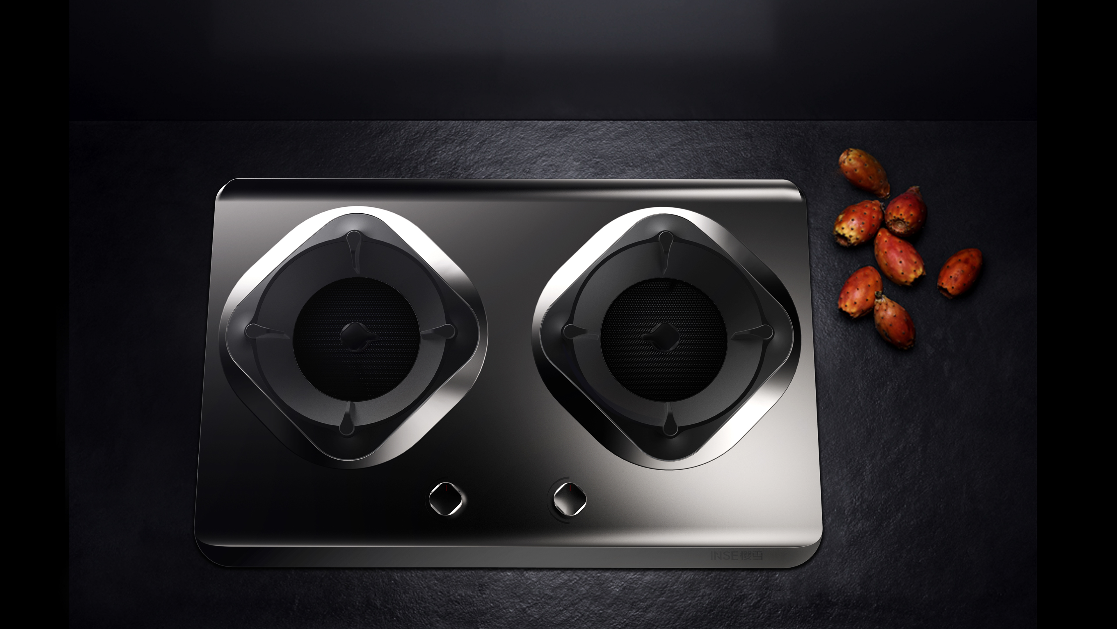 cherry blossoms，Gas stove，silver，kitchenware，gas cooker，