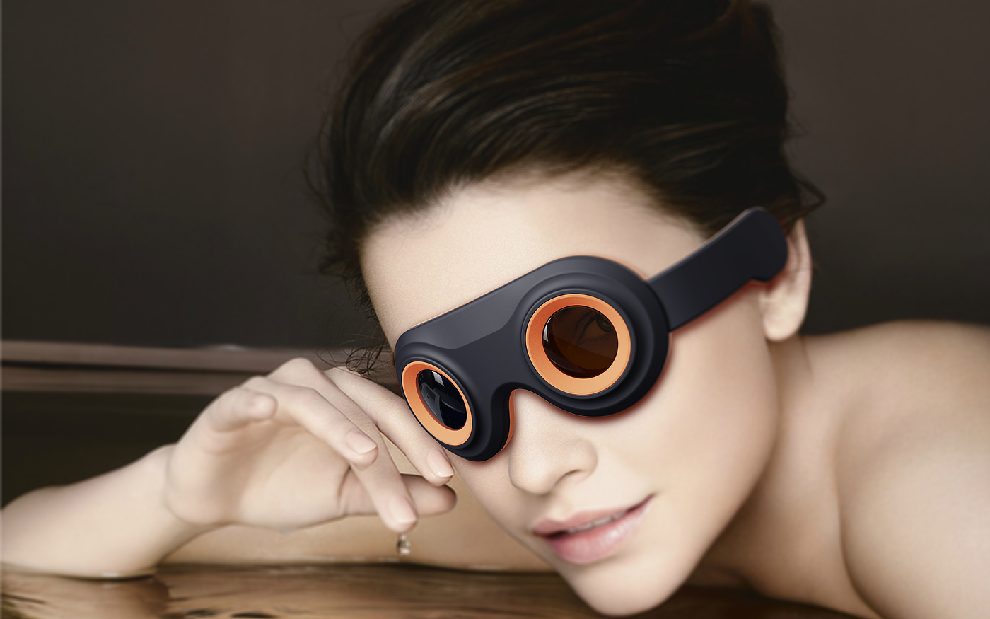 Eye hot compress，visualization，3D glasses，Massage the temples，Steampunk，Sunglasses style of the Republic of China，