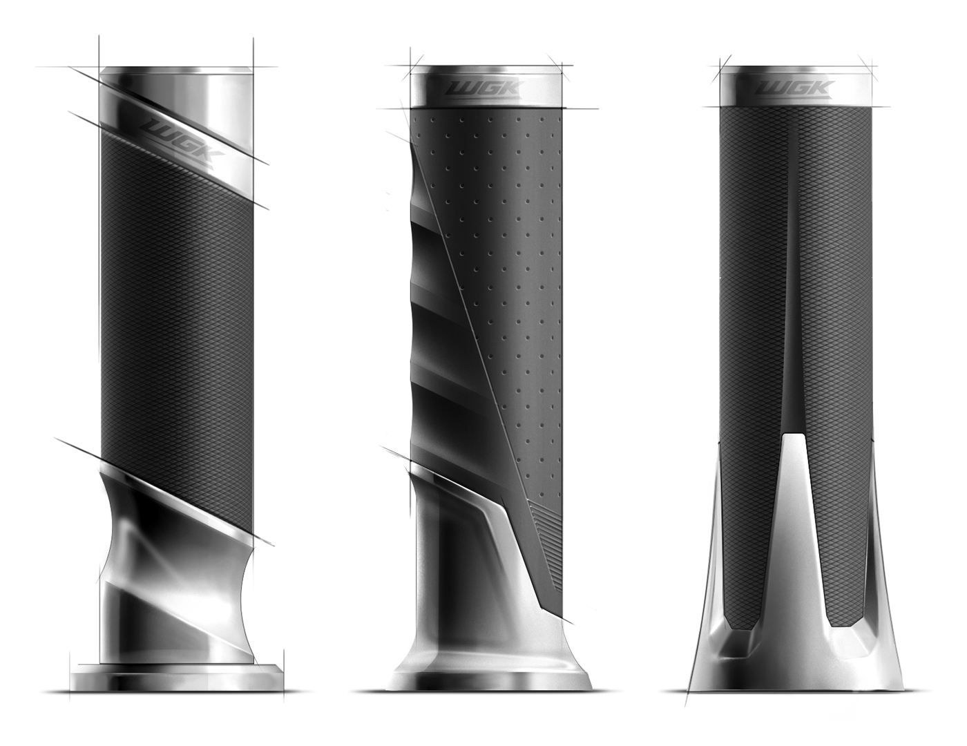 Motorcycle handle，Red and black，WGK，details，