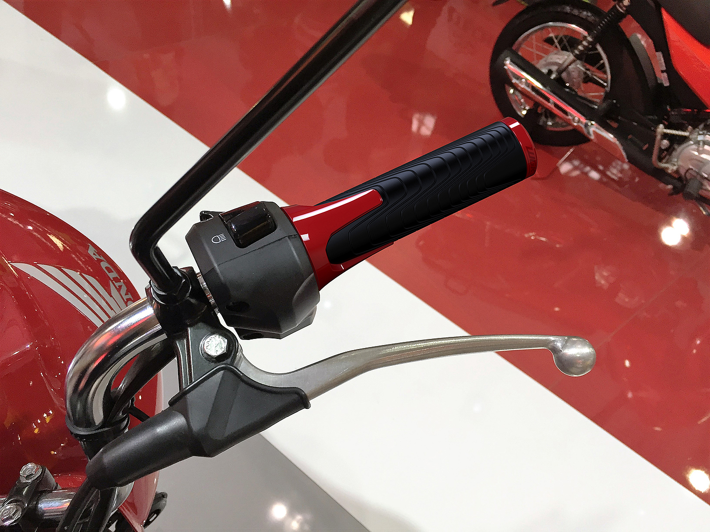 Motorcycle handle，Red and black，WGK，details，
