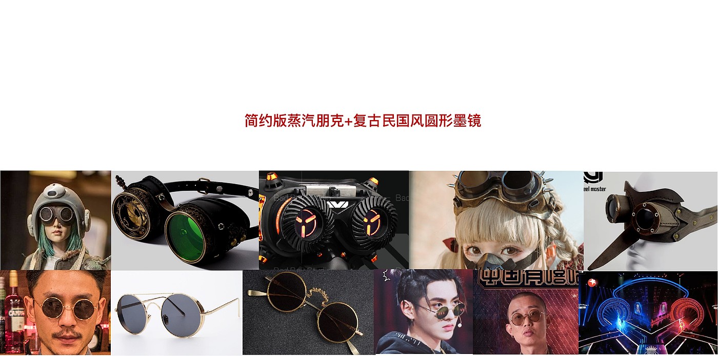 Eye hot compress，visualization，3D glasses，Massage the temples，Steampunk，Sunglasses style of the Republic of China，