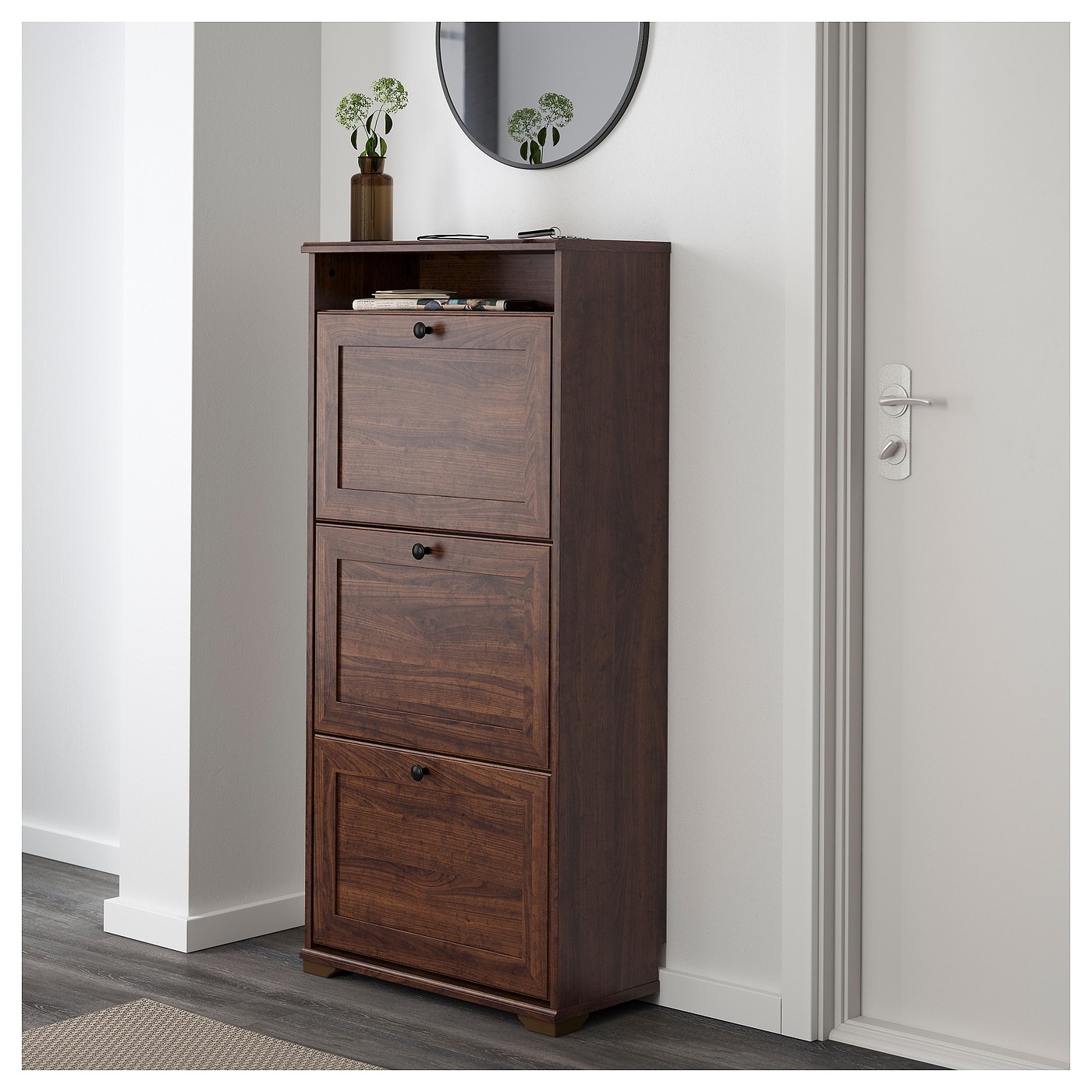002.676.07，IKEA，IKEA，Three door shoe cabinet，