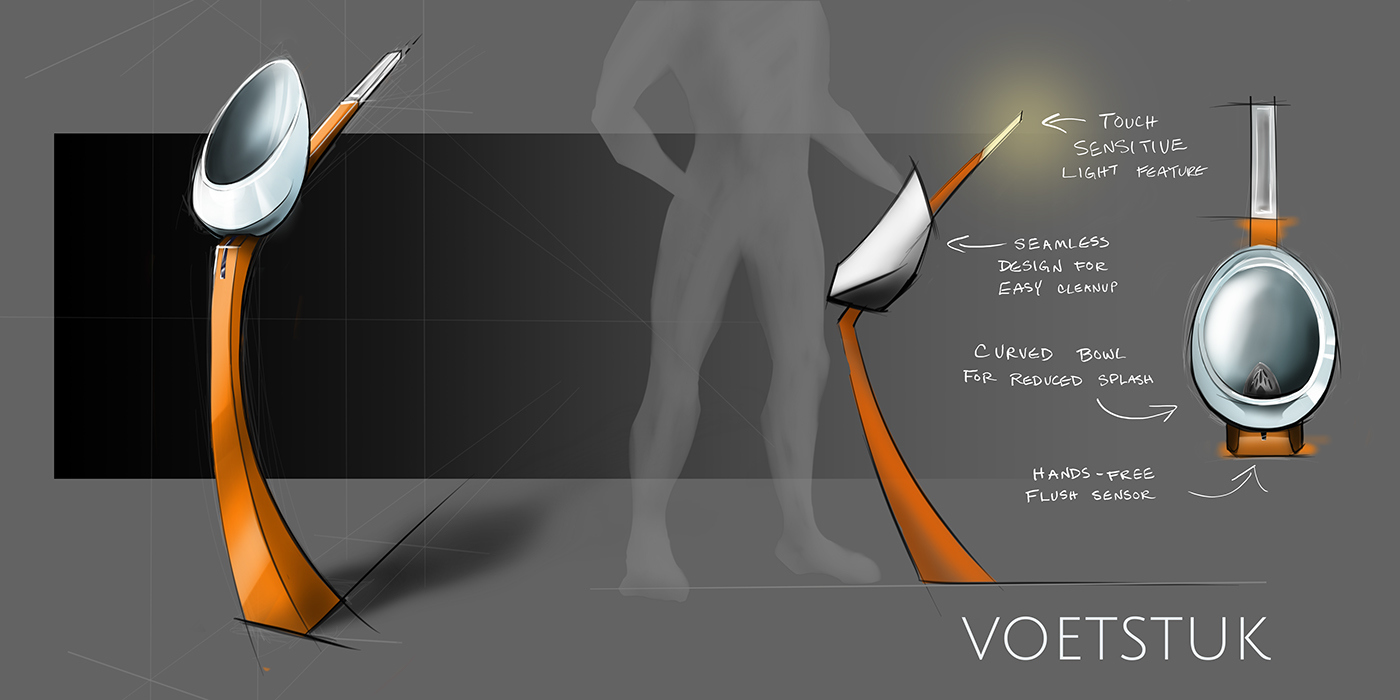 Toilet，urinal，Hand drawn，concept，Male，