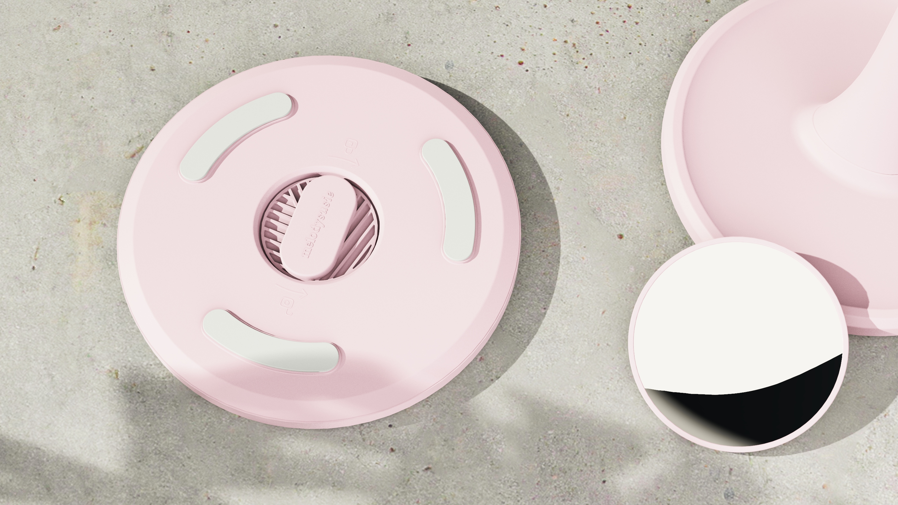 mirror，Cosmetic mirror，girl student，Pink，